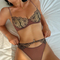 2025 Underwear Wholesale French Embroidered Lace Ultra-Thin Romantic for Women Soft Bra Set Sexy Lingerie