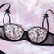 Sexy Floral Embroidery Women Bra Set Wholesale See-Through Mesh 2PCS Lingerie