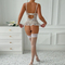New Fashion Floral Print Transparent One Piece Bra Set Sexy Ultral-Thin Woman Lingerie