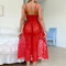 Sexy Transparent Mesh Women Sleepwear Long Dress Hot Sale Embroidery Nightwear