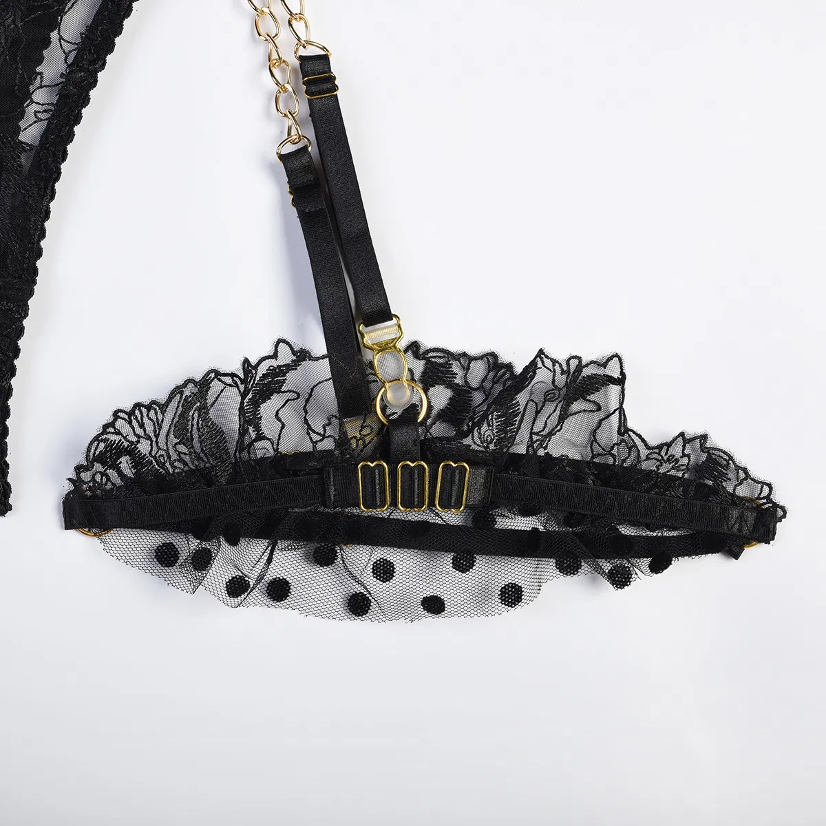 Wholesale Floral Embroidery Lace Women Bra Set Sexy Transparent Thin Lingerie