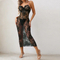Sexy See-Through Ultral-Thin Long Dress Bra Set New Fashion Flower Embroidered Woman Lingerie