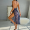 Sexy Neck Hanging Embroidered Lace Underwear Set Sexy See-Through Mesh Woman Lingerie