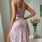 New Fashion Mesh See-Through Long Skirt Bra Set Sexy Ultral-Thin Two-Piece Woman Lingerie