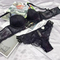 Wholesale Embroidery Lace Seduction for Women Deep V Gathered Breathable Ultra-Thin Set Sexy Bra Underwear Lingerie