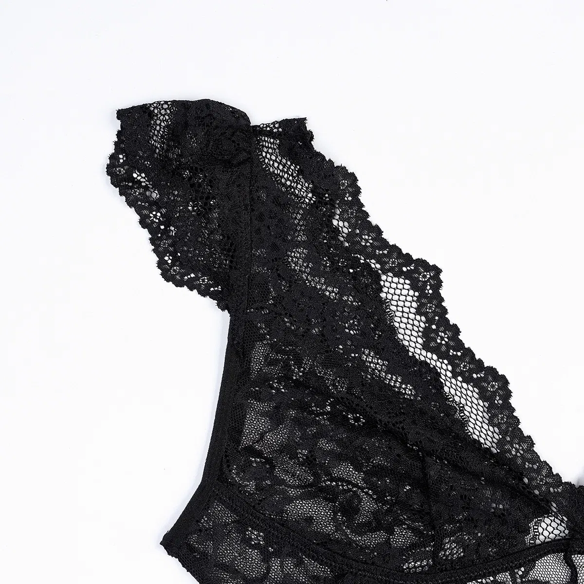 Sexy See-Through Mesh One Piece Underwear Set New Fashion Backless Embroidery Lingerie