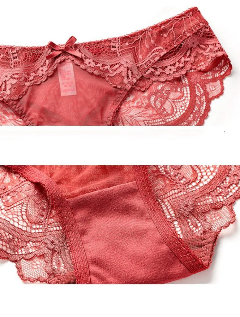 Hot Sell for Women Ultra-Thin Hollowed-out Underwear Transparent Lace Bra Set Sexy Lingerie