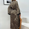 Sexy Satin Leopard Print Long Sleepwear for Woman Wholesale V-Neck Silk Night Robe