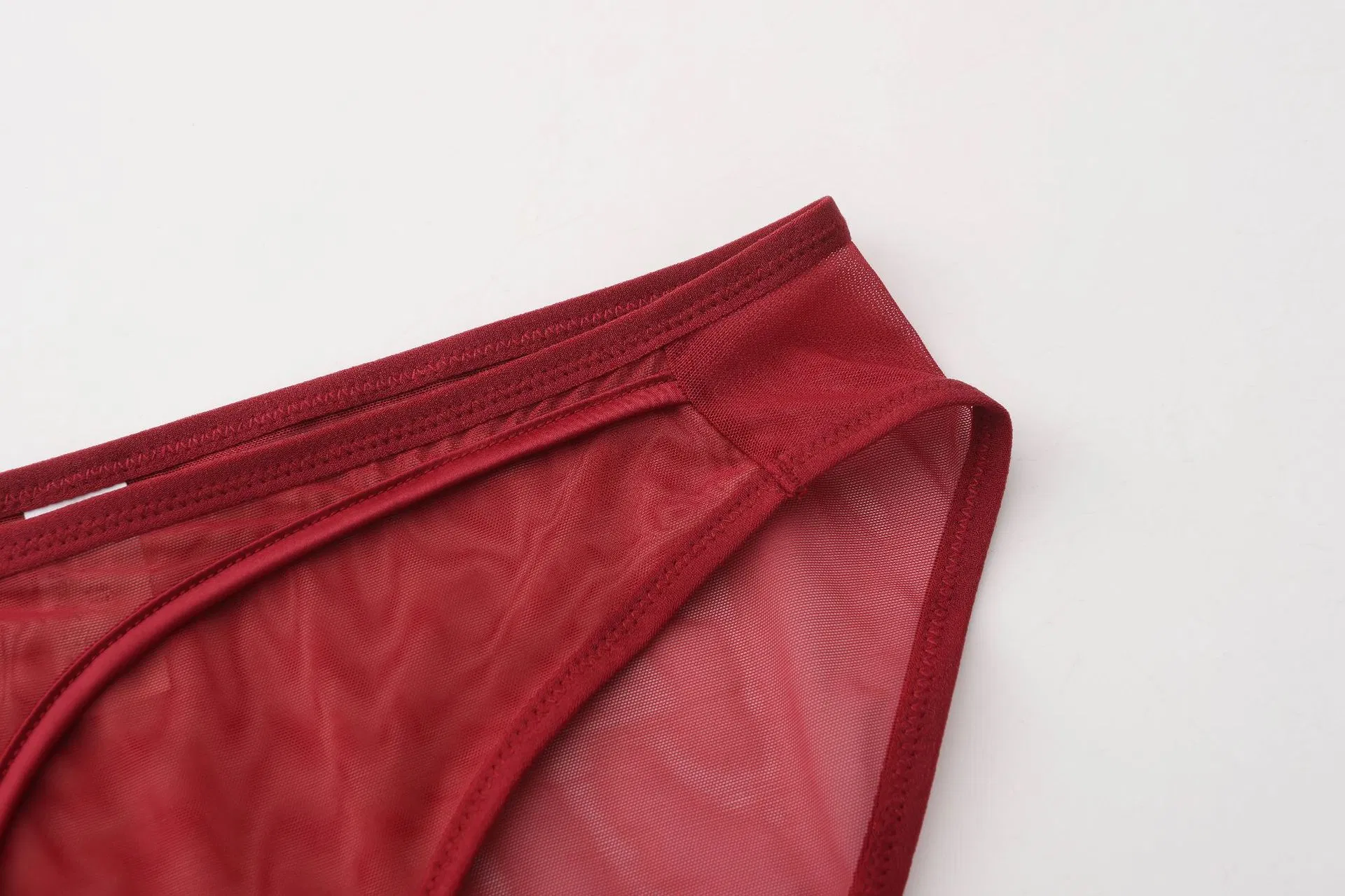 2025 Wholesale Mesh Gathering Ladies Breathable for Women Soft Bra Breathable Ultra-Thin Set Sexy Underwear Lingerie