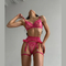Wholesale See-Through Embroidery Lace Underwear Set for Woman Sexy Ultral-Thin Mesh Lingerie