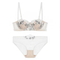 2025 Wholesale See-Through Lace Romantic Anti-Sagging Thongs Breathable Women Soft Bra Ultra-Thin Set Sexy Underwear Lingerie