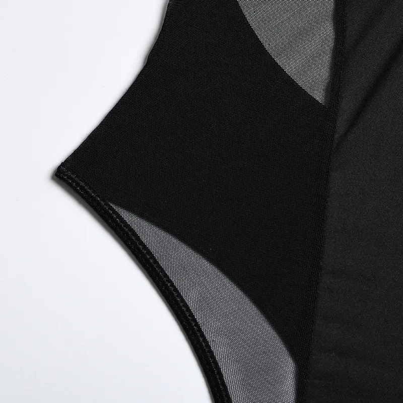 Sexy Luxury See Through Solid Color One Piece Lingerie New Luxury Woman Bodysuit