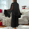 Sexy Satin Loose Long Sleeve Bathrobe Wholesale V-Neck Transparent Mesh Women's Robe