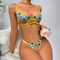 Sexy Satin Stitching See Through Underwear Set Wholesale Embroidery Color Contrast Lingerie