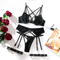 Sexy Thin Woman Underwear Set Wholesale Thin Leopard Print Lingerie