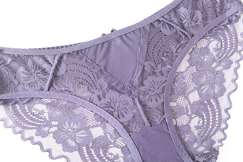 Wholesale Sexy Ultra-Thin Transparent Bra Lingerie Erotic Flowers Lace Women Underwear Set
