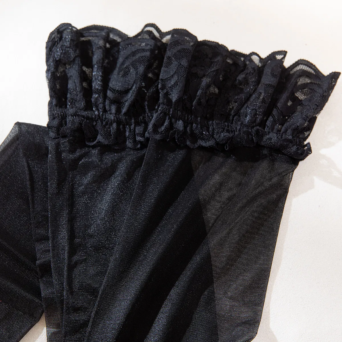 Wholesale Ultra-Thin Bowknot Underwear Set with Stockings Sexy Erotic 4 PCS Lingerie