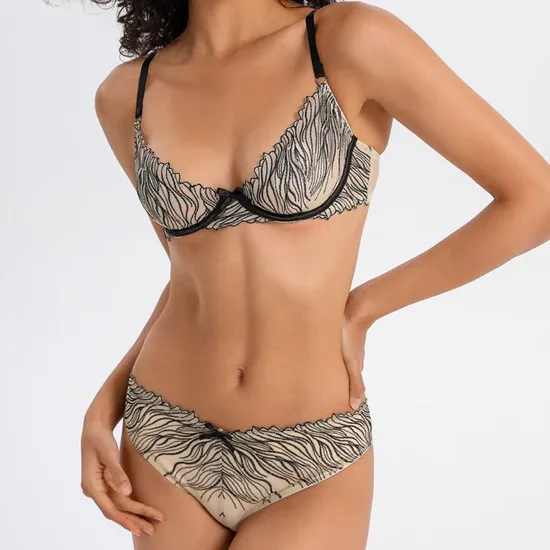 Custom Womens Clothing Fashion Embroidery Bra Set Underwear Sexy Supplier Bra Woman Lingerie
