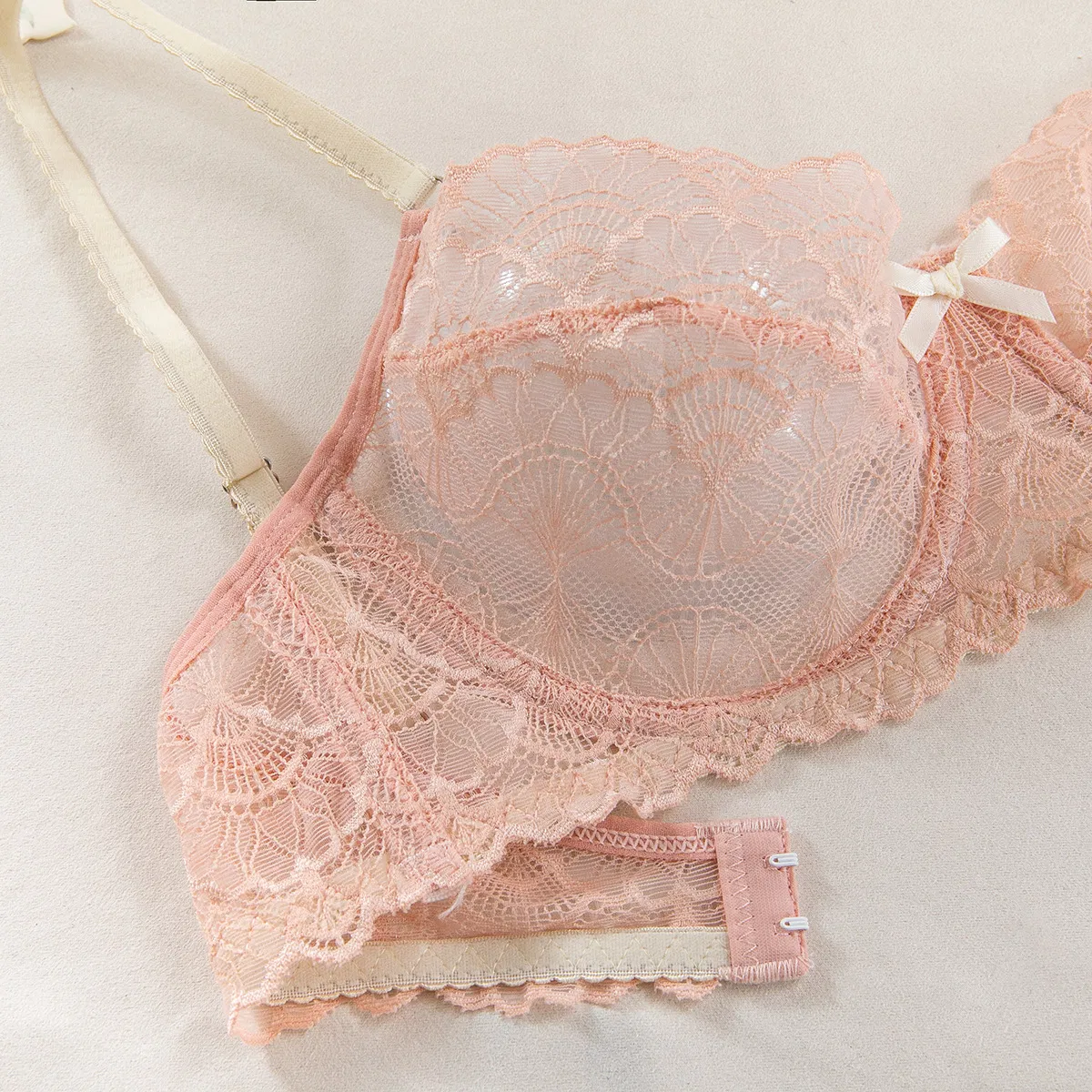 Sexy See-Through Mesh Bra Set New Arrival Factory Embroidery Woman Lingerie