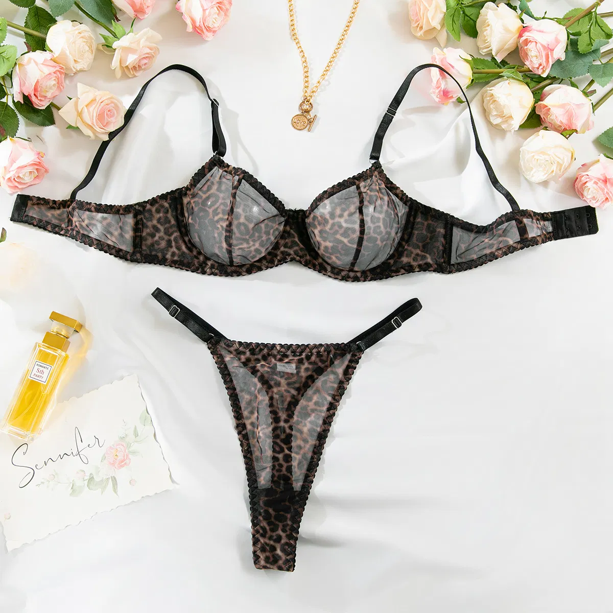 Wholesale Ladies Underwear Set Sexy Newest See-Through Mesh Women Lingerie