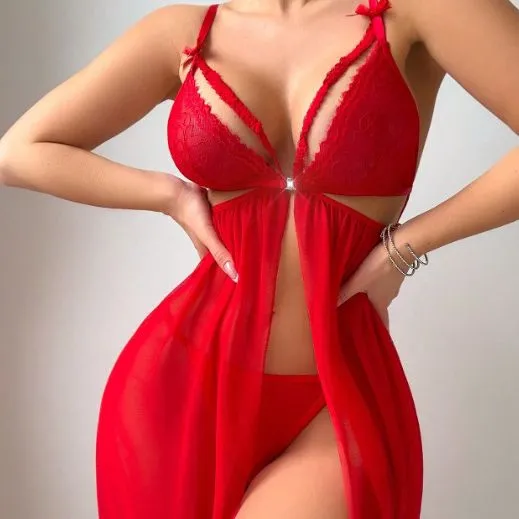 Wholesale Seductive Woman Bra Set Sexy Suspender Mesh See-Through Hollow out Lingerie