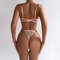 Wholesale Contrast Color Thin Woman Bra Set Sexy Transparent Mesh Thin Woman Lingerie