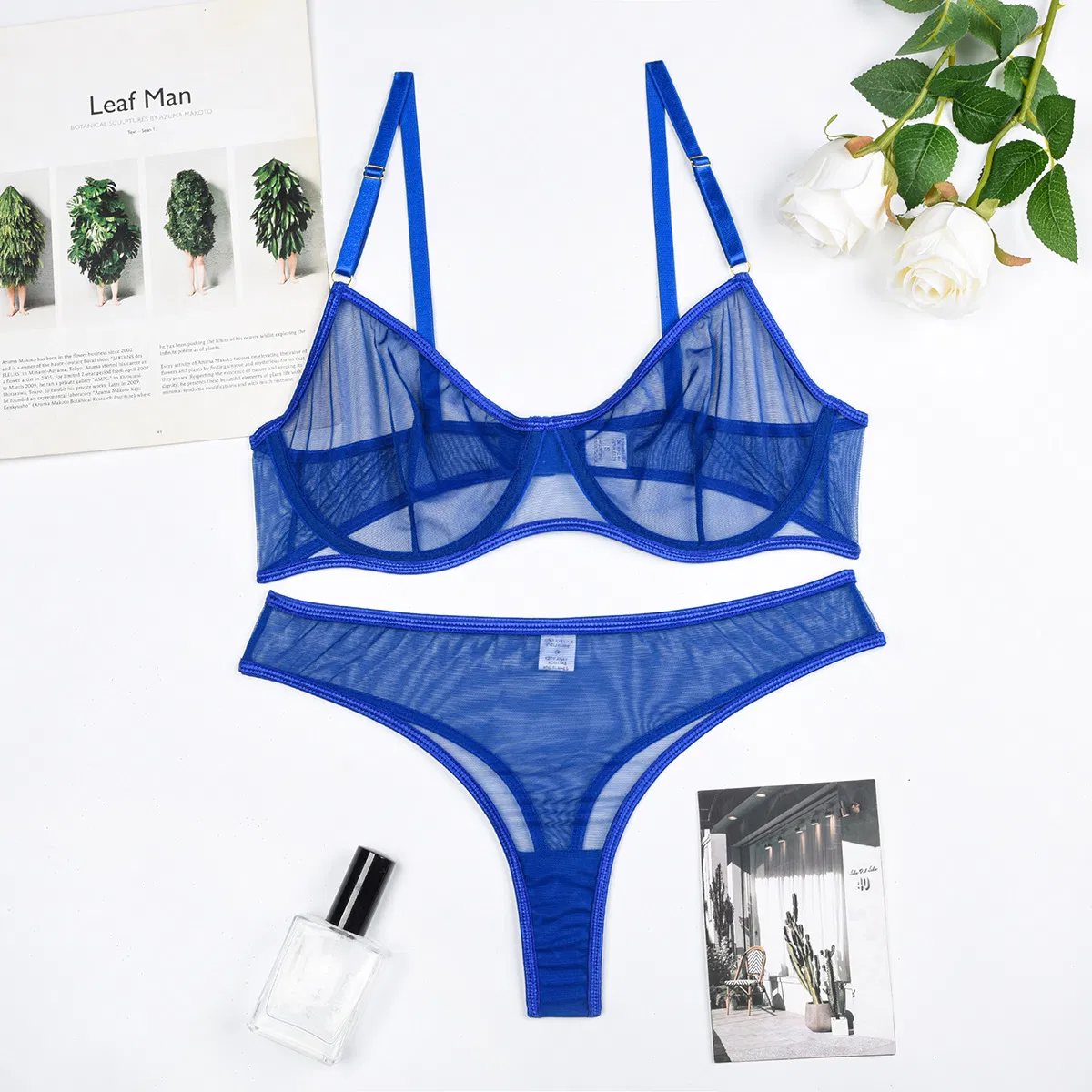 Wholesale Breathable Underwear Set for Woman New Erotic Transparent Mesh Lingerie