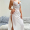 Sexy See-Through Mesh Woman Bra Panty Set Hot Selling Long Skirt Lingerie