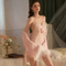 Sexy See-Through Mesh Nightgown Dress and Robe Hot Sell Embroidered Lace Women's Nightwear