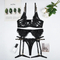 Wholesale Erotic Chain Underwear Set for Woman Sexy Embroidery Lace Lingerie