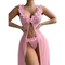 New Fashion V-Neck Ultra-Thin Woman Underwear Set Hot Suspender Long Dress Lingerie