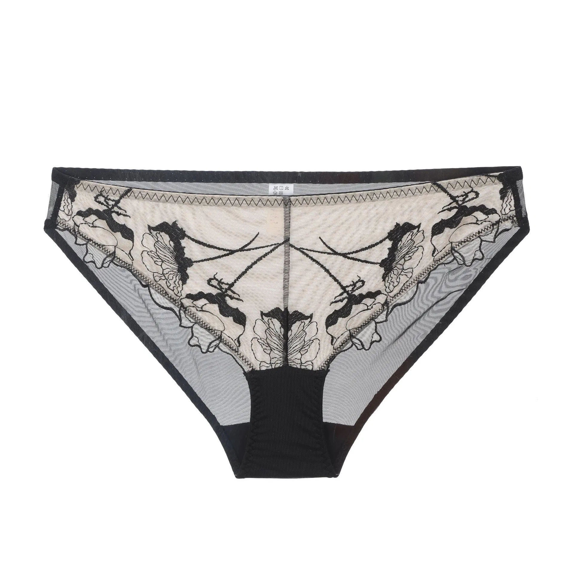 2025 Mesh Embroidery Contrasting Color Lace Seduction Lace for Women Soft Bra Breathable Ultra-Thin Set Sexy Underwear Lingerie