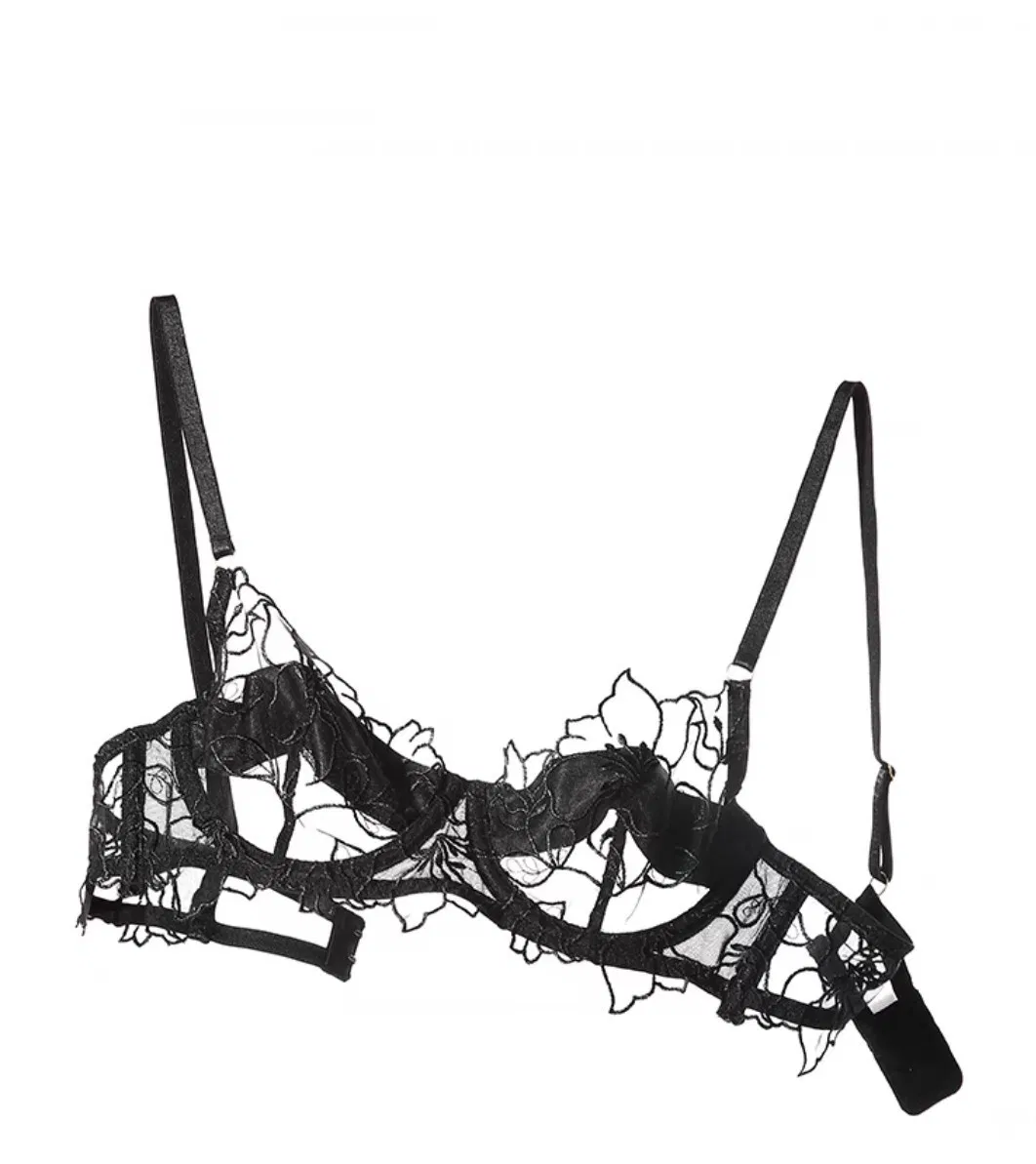 2025 Wholesale Romantic for Women French Ultra-Thin Set Embroidered Lace Sexy Bra Lingerie