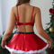 New Design Role Playing Woman Bra Panty Set for Christmas Sexy Short Skirt Lingerie
