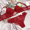 Wholesale Embroidery Lace Seduction for Women Deep V Gathered Breathable Ultra-Thin Set Sexy Bra Underwear Lingerie