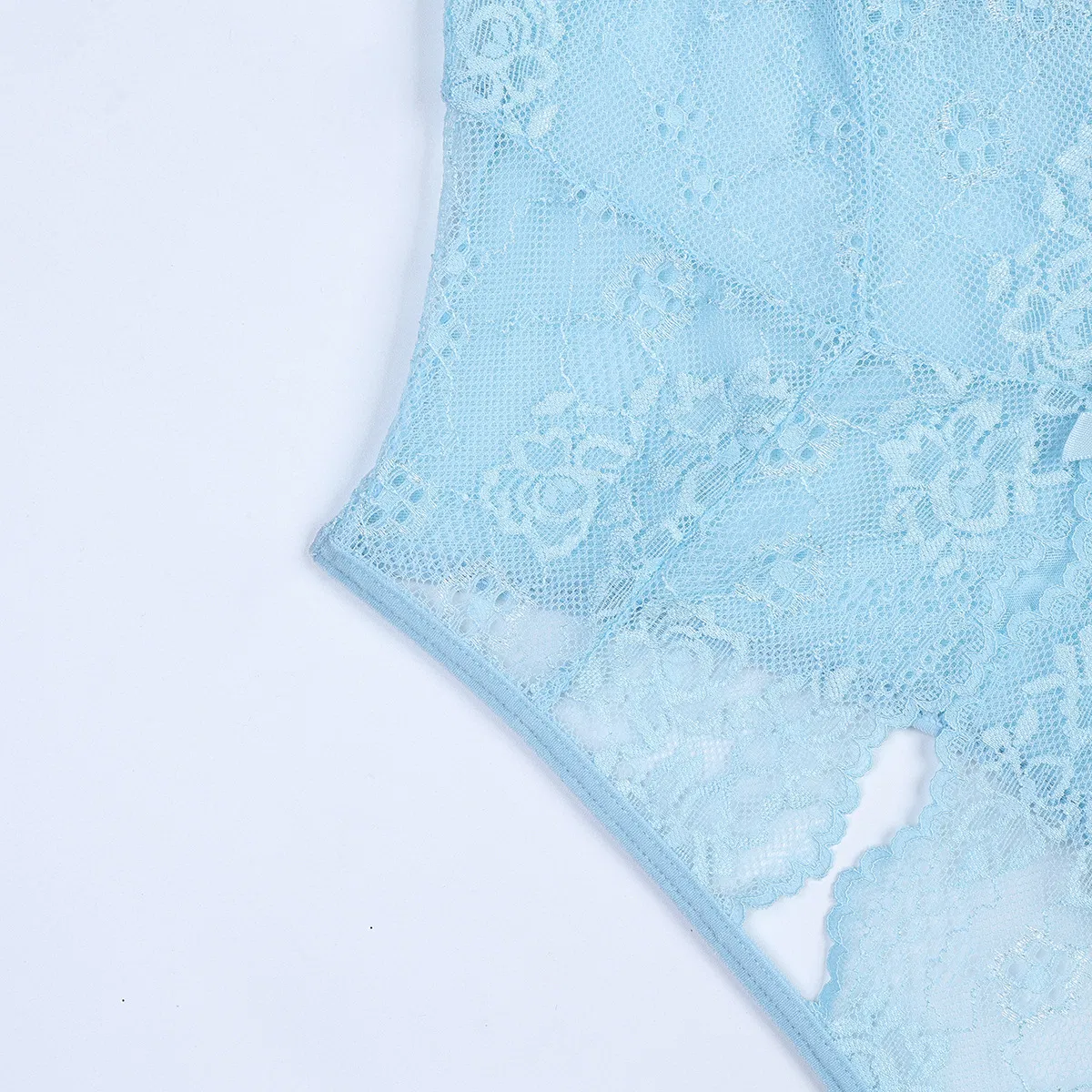 Wholesale V-Neck Hanging Neck One Piece Underwear Set Sexy Thin Embroidered Lace Lingerie
