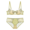 New Style French for Women Embroidery Lace Trim Ultra-Thin Soft Sexy Gathering Bra Set Breathable Underwear Lingerie