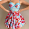 Wholesale Floral Print Long Dress Underwear Set Sexy Ultral-Thin Women Lingerie