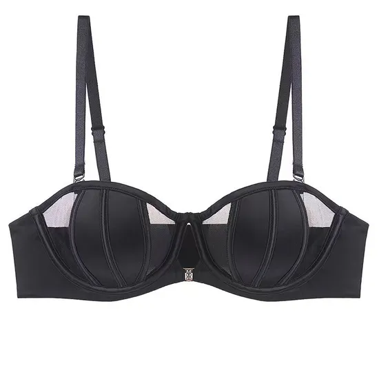 French Breathable Ultra-Thin Strapless Smooth and Seamless Women Soft Sexy Bra Set Underwear Lingerie