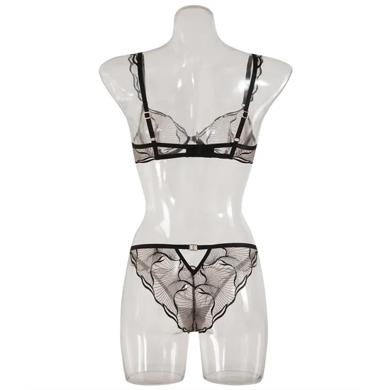 Ultra-Thin French Embroidery Lace Romantic for Women Soft Sexy Bra Set Underwear Lingerie