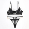 French Smooth See-Through Mesh Gathering Breathable for Women Soft Bra Breathable Ultra-Thin Thongs Set Sexy Underwear Lingerie