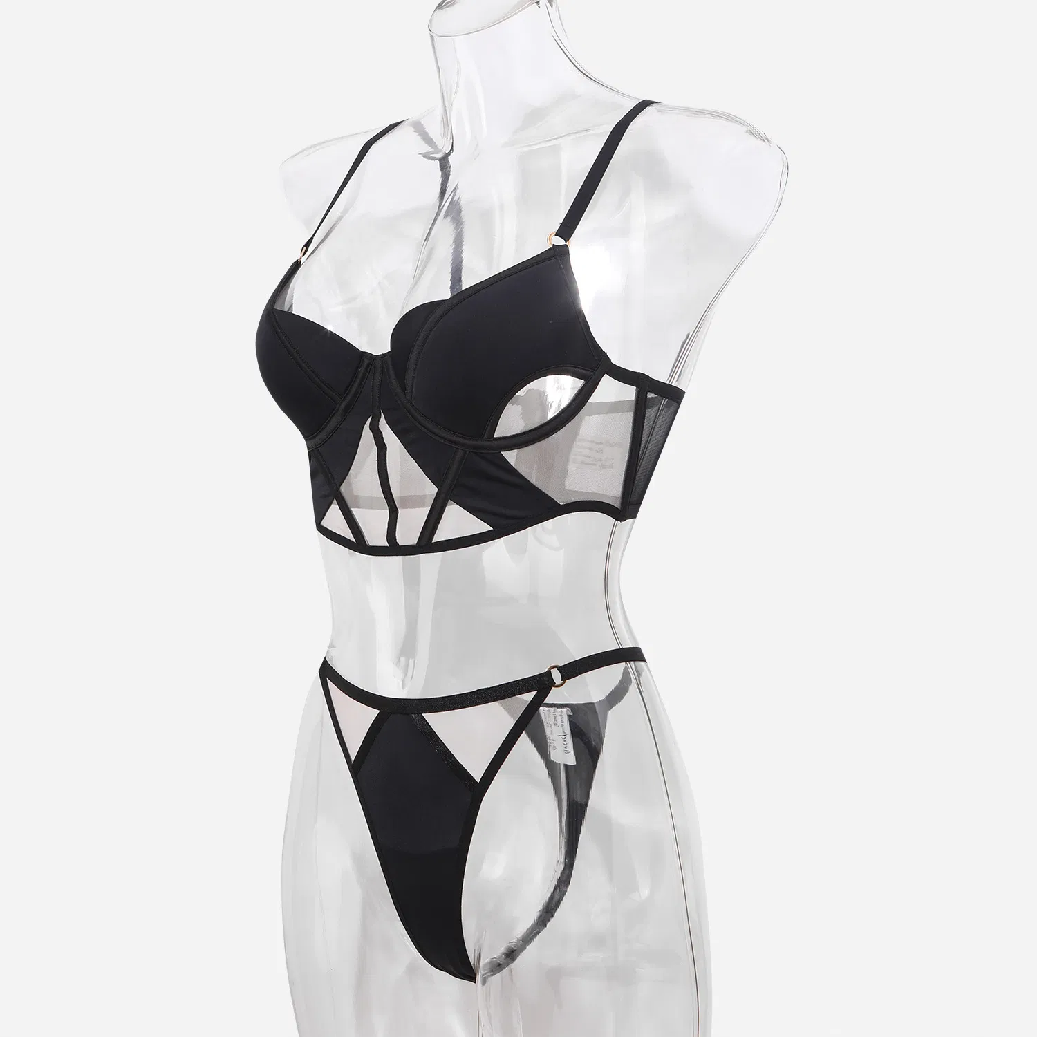 2025 French Smooth Mesh Fishbone Gathering Breathable for Women Soft Bra Breathable Ultra-Thin Set Sexy Underwear Lingerie