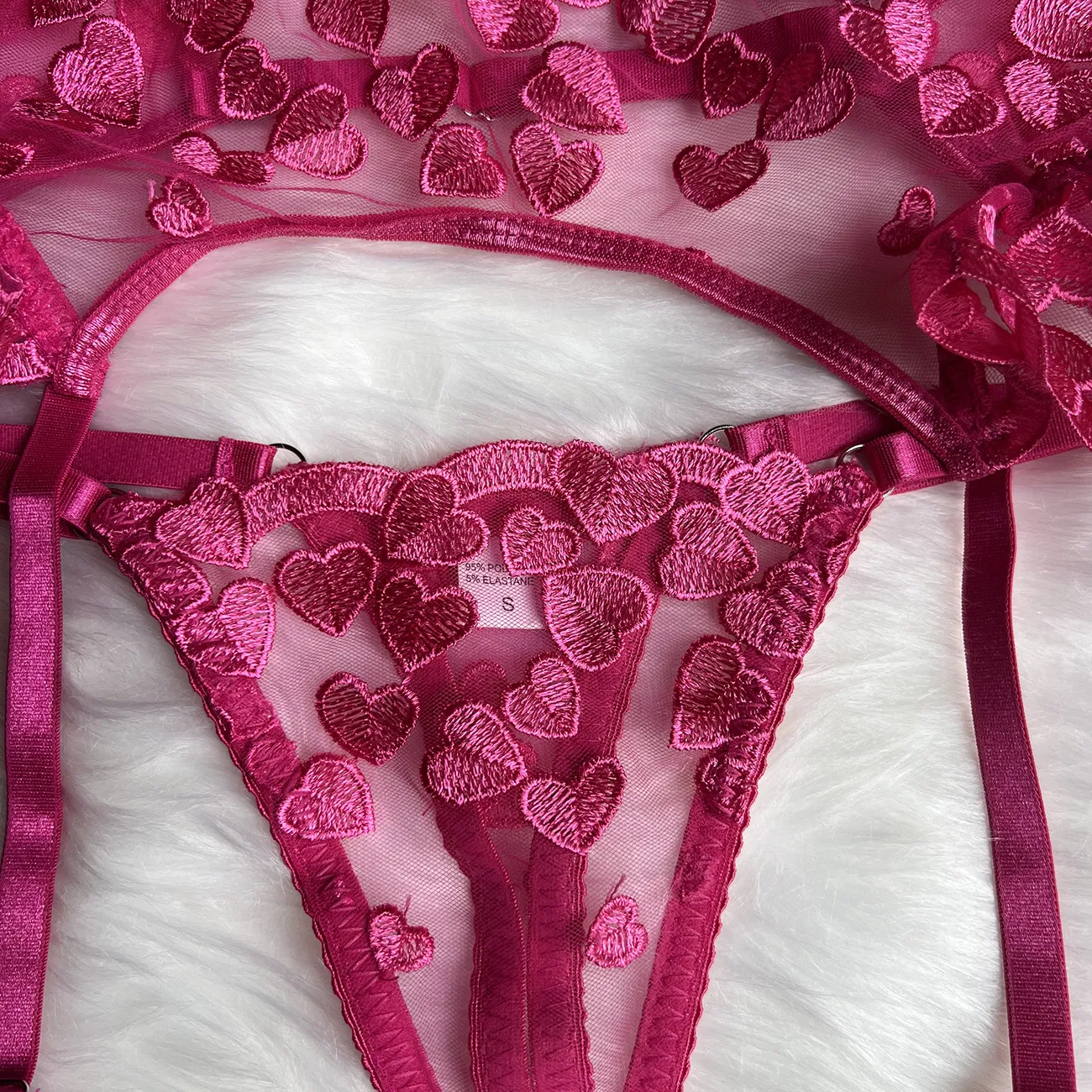 Wholesale See-Through Embroidery Lace Underwear Set for Woman Sexy Ultral-Thin Mesh Lingerie
