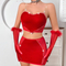 Sexy Short Skirt Ultral-Thin Mesh Woman's Underwear Wholesale Heart Shape Lingerie