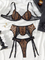 Wholesale Leopard Print Ultral-Thin Underwear Set Sexy Luxury Woman Lingerie