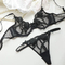 Wholesale See-Through Lace Romantic Anti-Sagging Thongs Breathable for Women Soft Bra Ultra-Thin Set Sexy Underwear Lingerie
