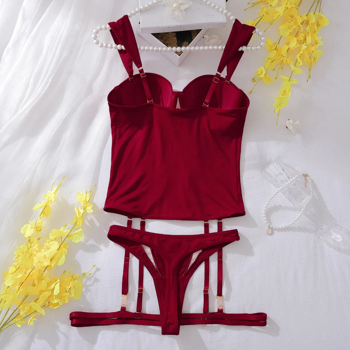 Wholesale See-Through Woman Bra Panty Sets Sexy Mesh Patchwork Ultra-Thin Lingerie