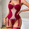 Wholesale See-Through Woman Bra Panty Sets Sexy Mesh Patchwork Ultra-Thin Lingerie