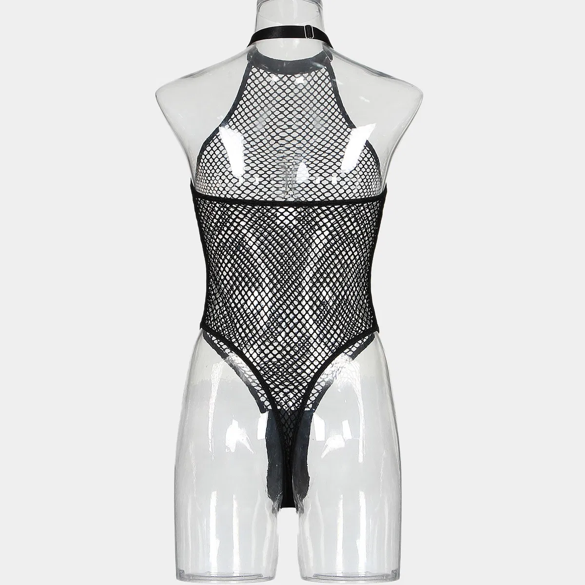 Sexy Erotic Fishnet Transparent Hollow out Bodysuit Hot Fashion Crotchless Woman Lingerie
