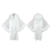 Sexy Satin Loose Long Sleeve Bathrobe Wholesale V-Neck Transparent Mesh Women's Robe